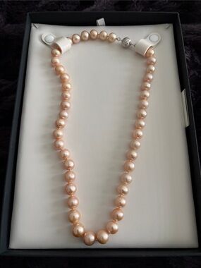 Classic Peach Pearl Necklace - Women Jewelry